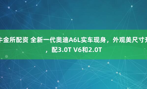 牛金所配资 全新一代奥迪A6L实车现身，外观美尺寸升，配3.0T V6和2.0T